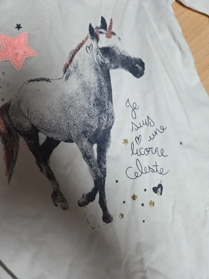 Tee shirt 6ans fille gemo kids - photo numéro 3