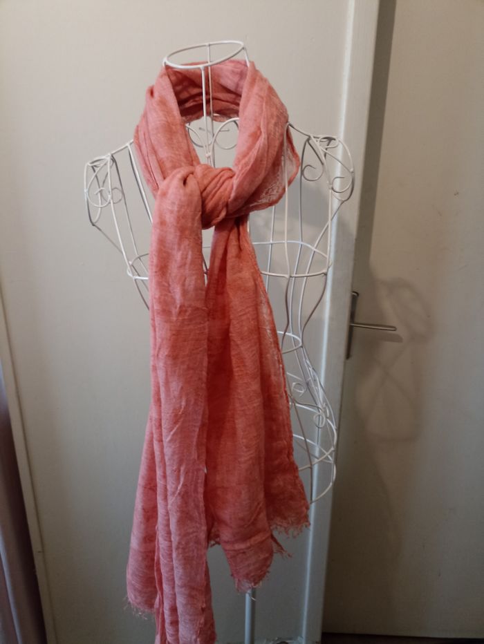 Écharpe Rose saumonChic et Légère - photo numéro 3