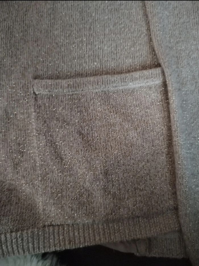 Gilet élégant dorée pailleté "Tape à l'œil" comme neuf - photo numéro 4