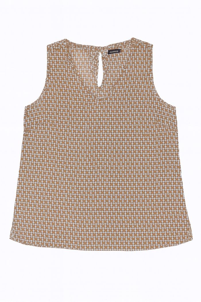 Top sans manches In Extenso T44 – Imprimé géométrique chic et léger - photo numéro 3