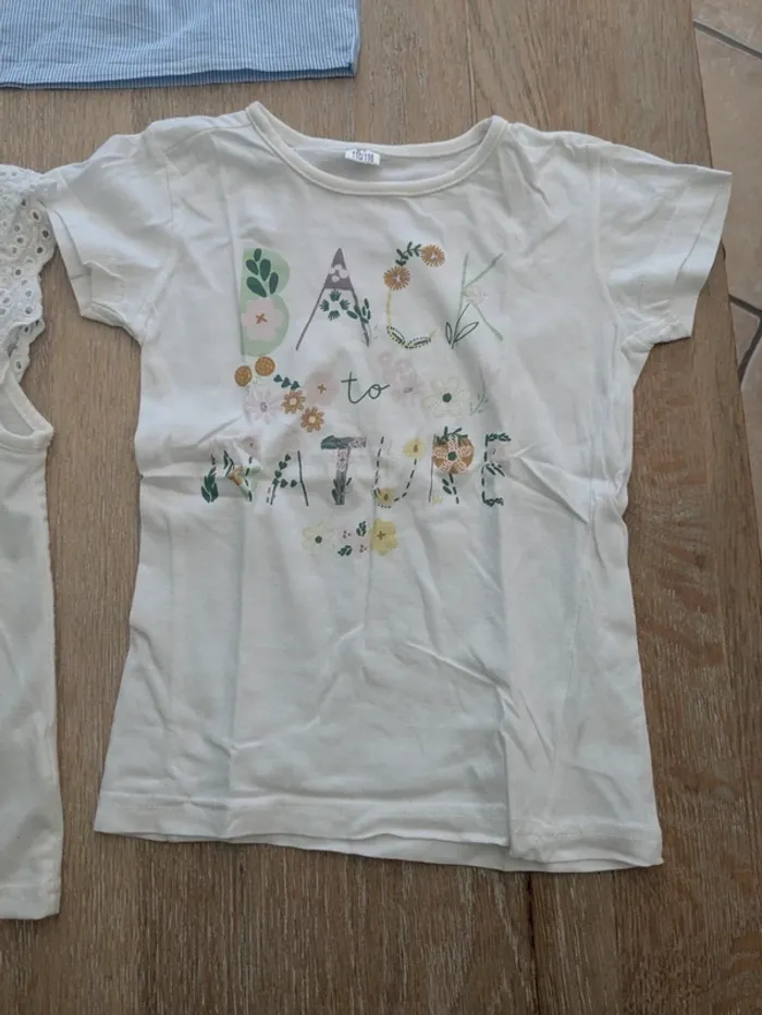 Lot tee shirt fille 5 ans - photo numéro 4