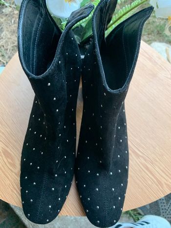 Bottines Collection IRL taille 41 talon 7,5 cm noir avec point argent