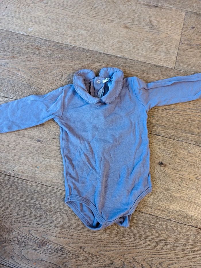 Ensemble bodie à col pantalon velours cocoon 12 mois - photo numéro 5