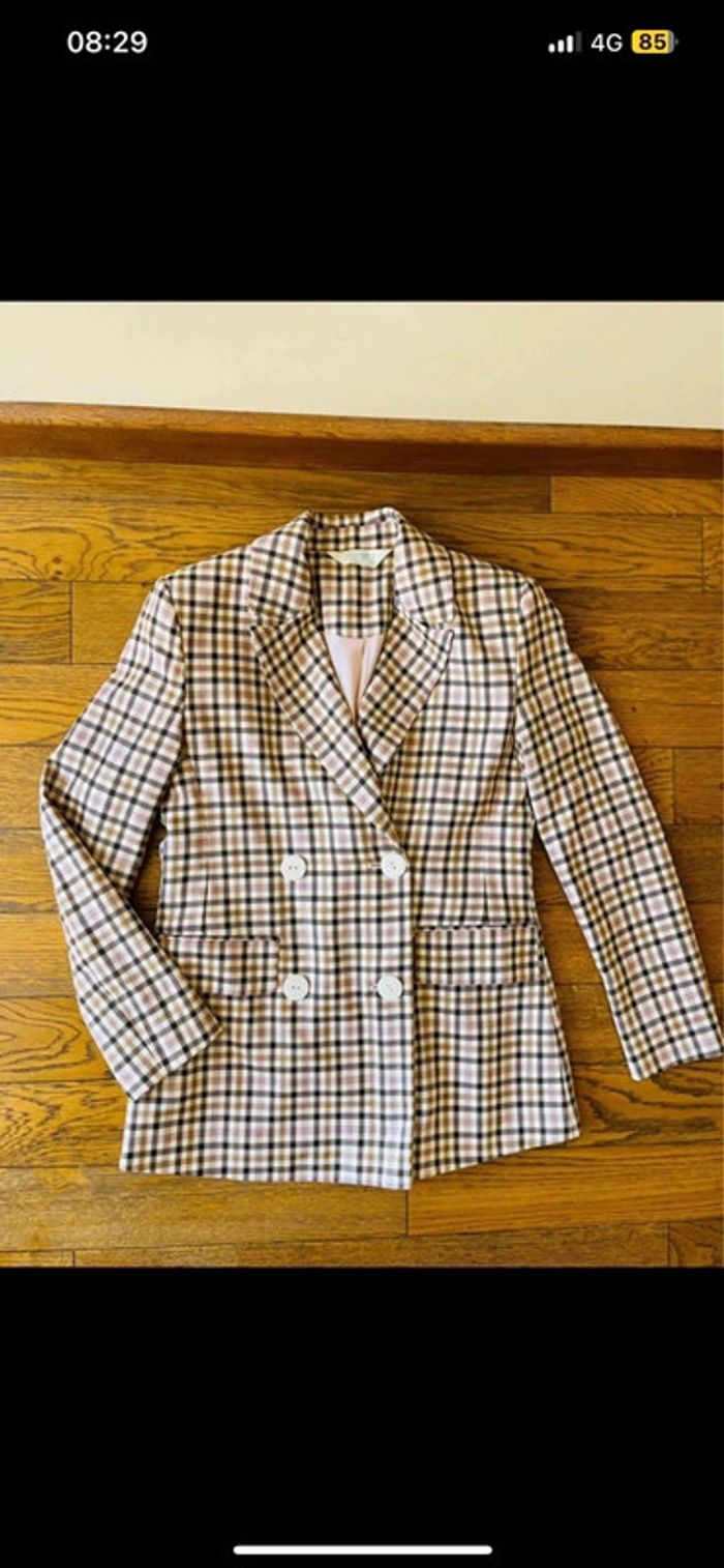 Sublime veste primark taille 32 à motif petit carreaux Vichy neuf - photo numéro 2