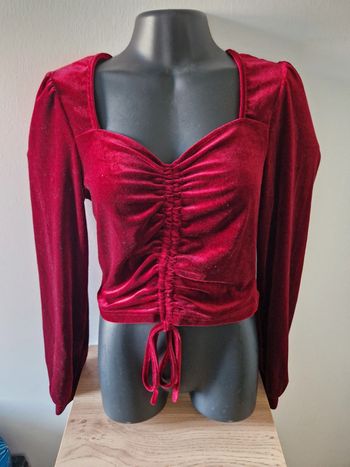 Top velours bordeau