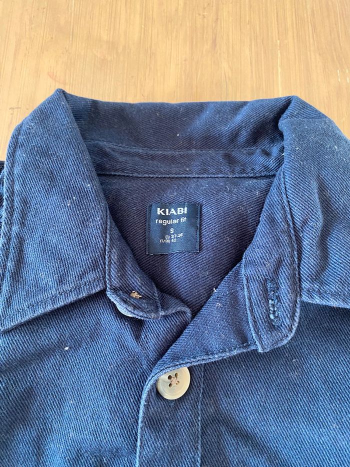 Chemise Kiabi Regular Fit bleue marine taille S - photo numéro 3