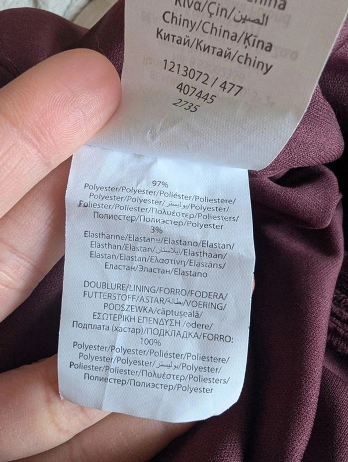 Jupe moulante bordeaux texturée neuve - photo numéro 6