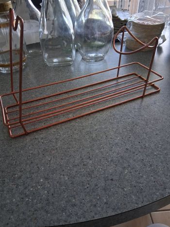 Porte bouteille cuivré en métal