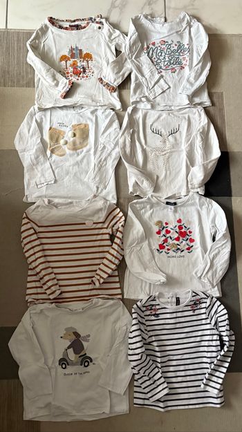 Lot de t-shirt manches longues filles 5 ans