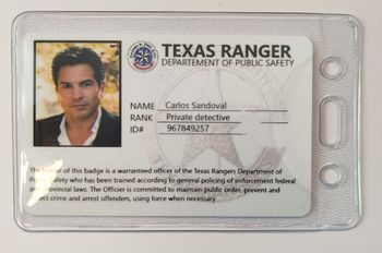 Badge Walker Texas Ranger - Carlos