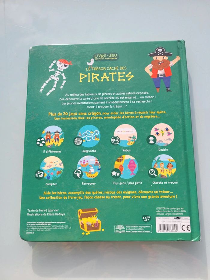 Livre jeu Le Trésor caché des Pirates, les petits aventuriers auzou (56) - photo numéro 9