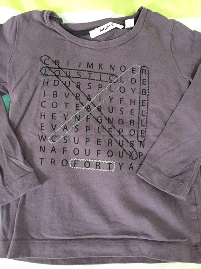 lot 2 t shirt manche longue 2ans - photo numéro 3