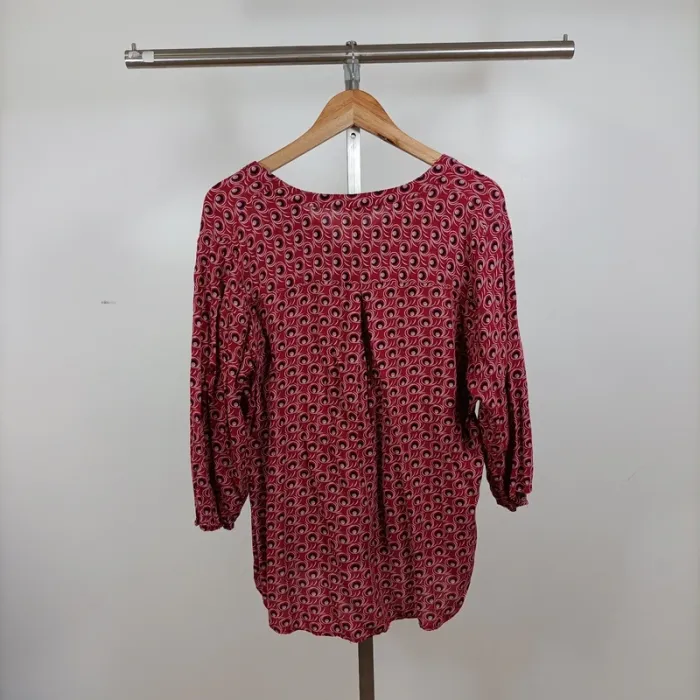 Blouse fluide imprimé rose et bleu Christy – taille T3 – 100 % viscose A1277 - photo numéro 7