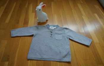 Pull gris zara 6/9 mois