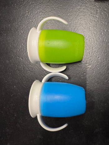 Lot de 2 tasses d’apprentissage bébé Bleu & Vert