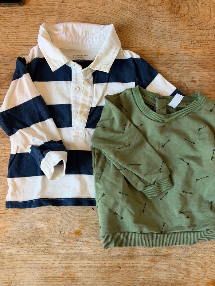 Lot 1 pull et 1 polo 9 mois
