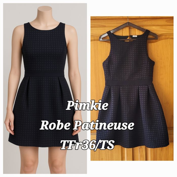 Pimkie Robe Patineuse TFr36/TS -Noir -Taille resserrée et Décolleté dos en TBE