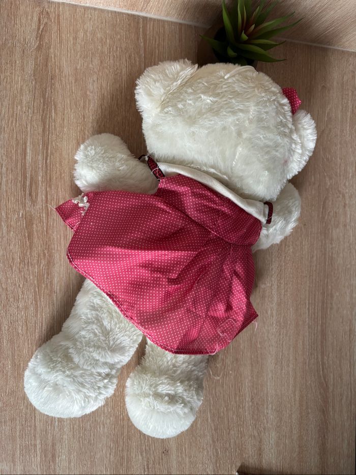 Grosse peluche nounours blanc - photo numéro 3