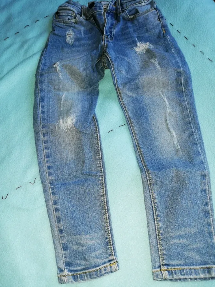 Jeans fille bleu