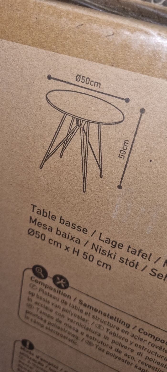Table basse neuve à 18e pas d'envoi - photo numéro 4