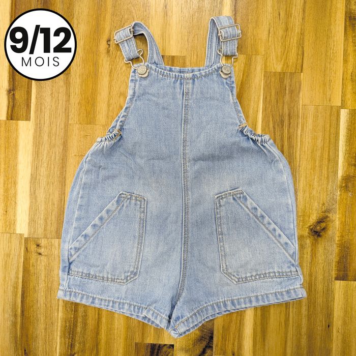 Salopette courte en jeans ZARA neuve 9-12 mois 80 cm