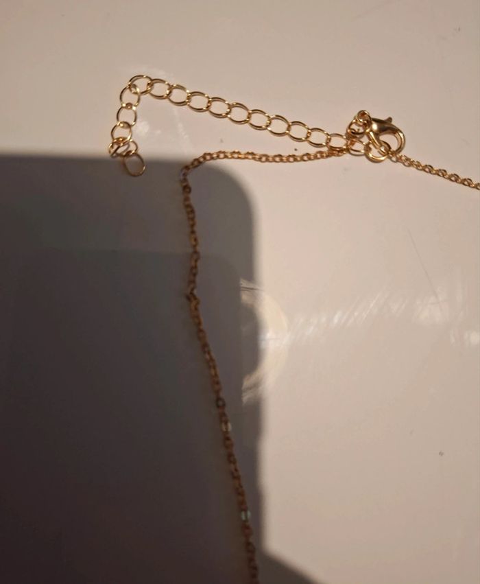 Collier acier inoxydable neuf avec etiquette et oxydes de zirconium blancs - photo numéro 6