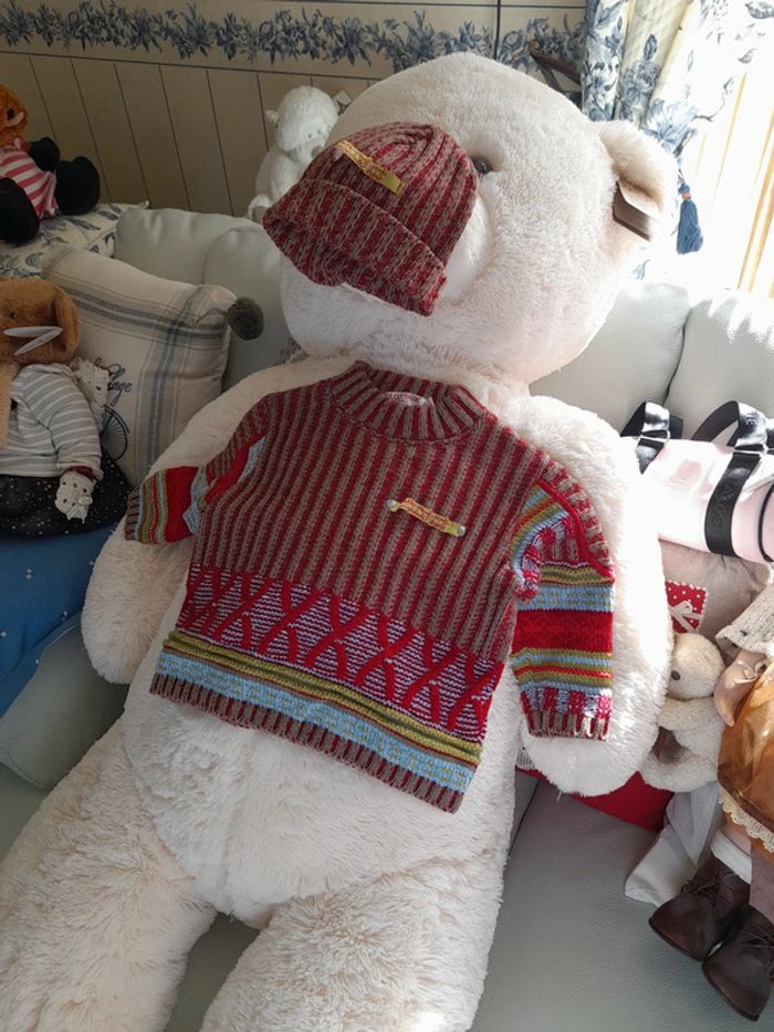 Superbe pull clayeux et son bonnet