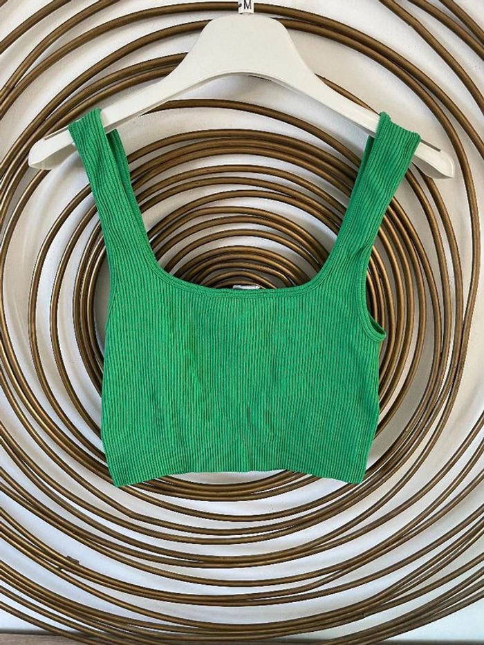 Crop top côtelé Zara TXS - photo numéro 3