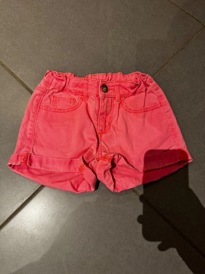Short / Bermuda en jean avec 2 poches devant & 2 poches derrière - Lili Marelle - Rose - 6 ans