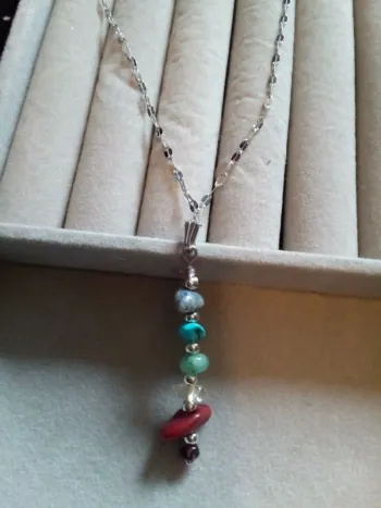 Collier chakra pierres naturelles