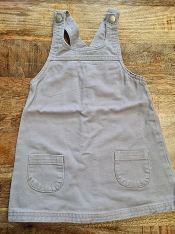 Robe salopette lila pâle 4 ans