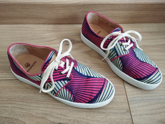 Baskets Panafrica Oasis noire et rose 36 - photo numéro 2