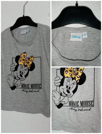 6 ans Disney Tee-shirt gris Minnie toutes saisons /Excellent état