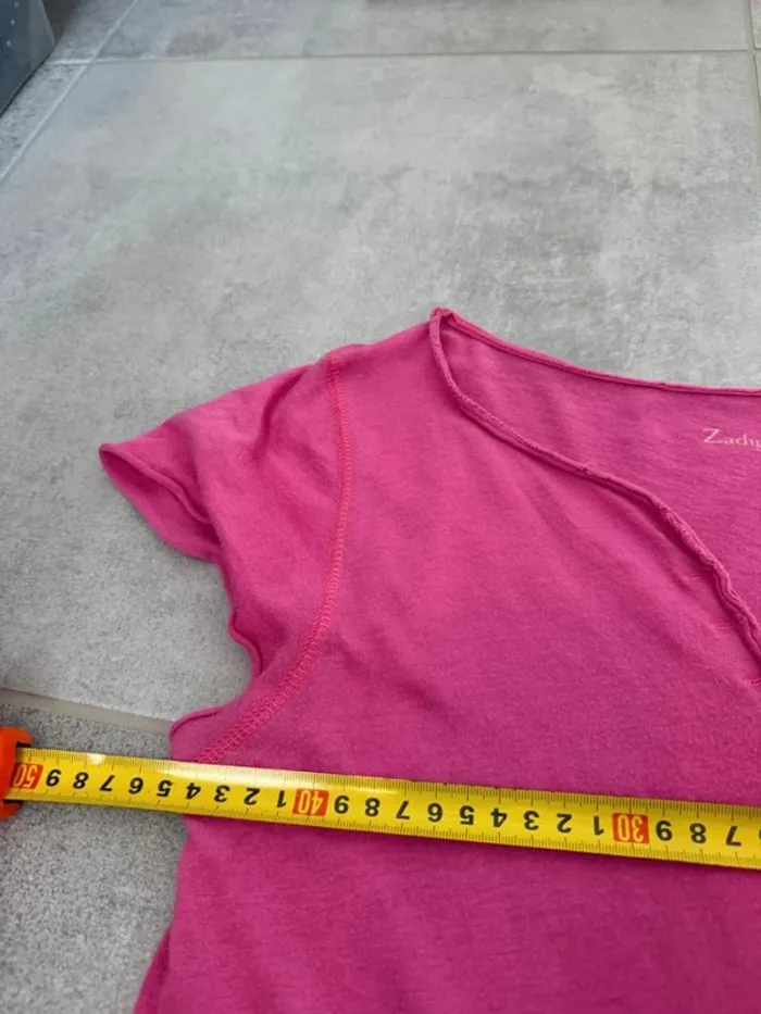 T-shirt Zadig & Voltaire femme fushia taille M parfait état - photo numéro 7