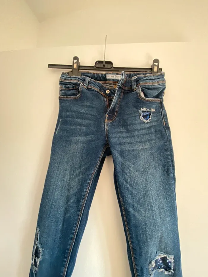 Jeans skinny fille 10 ans - photo numéro 3