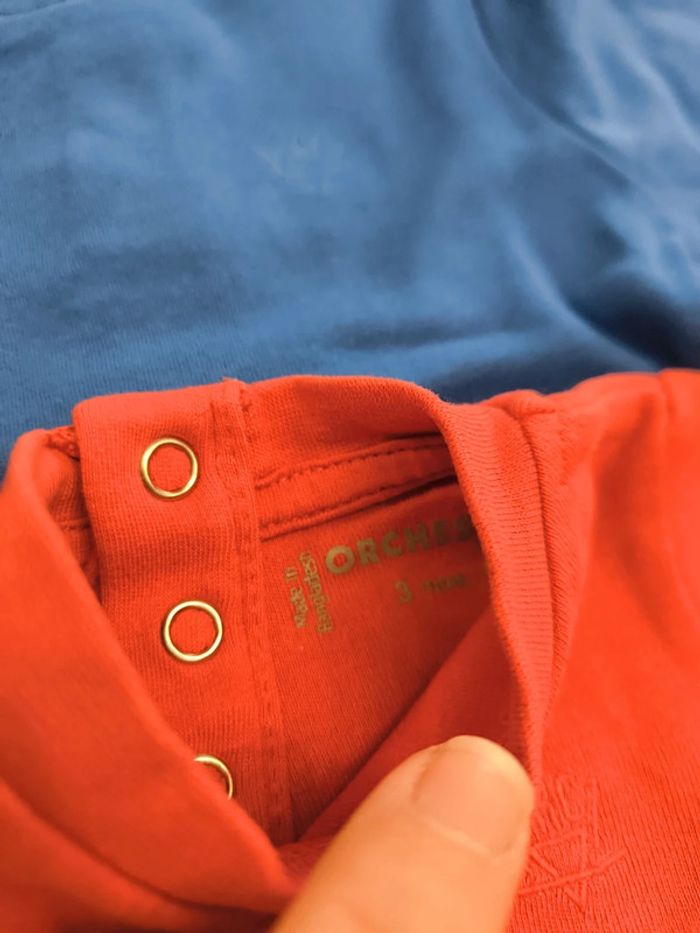 Lot de 3 sous pull col roulé garçon 3 mois Orchestra - photo numéro 7