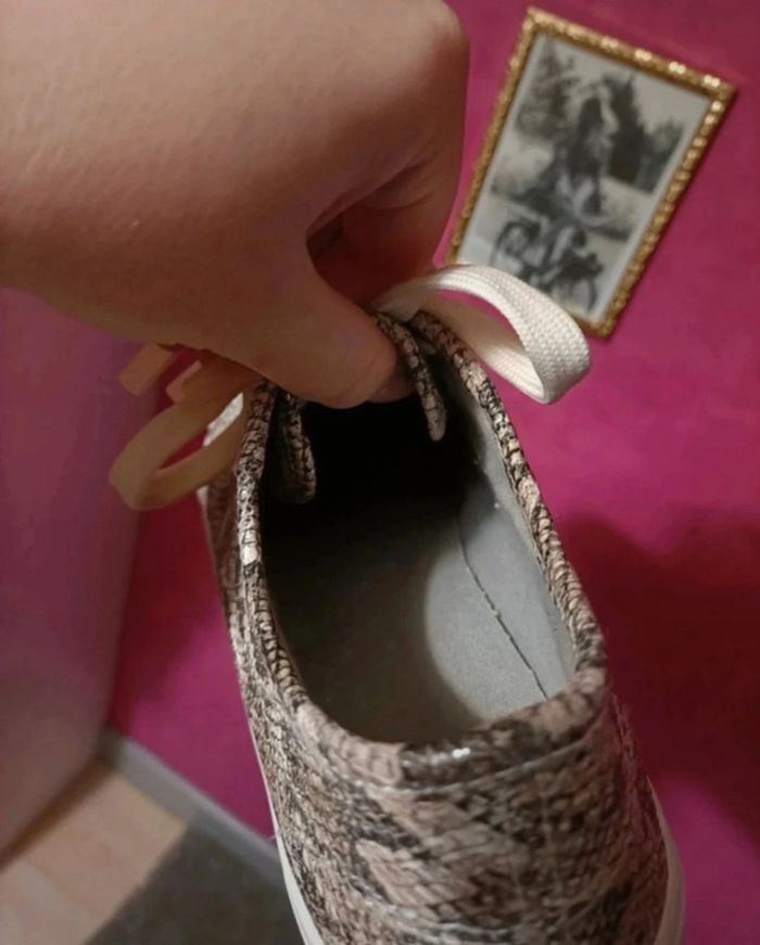 Baskets/sneakers de ville femme motif python Gémo taille 40 - photo numéro 10