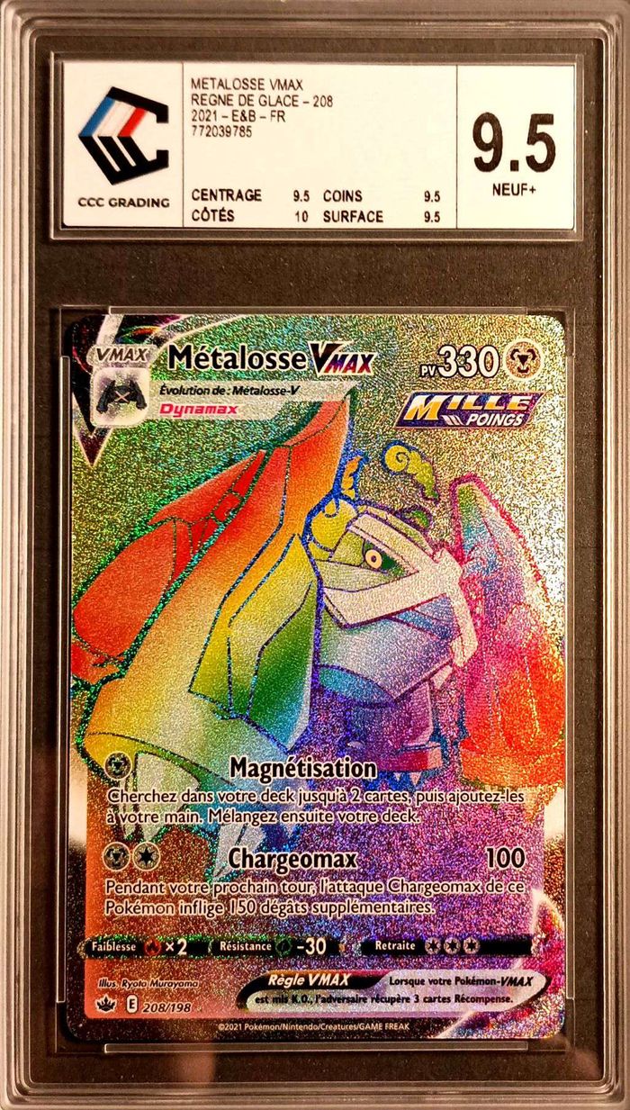 Carte Pokémon Métalosse VMAX (CRE 208) - Règne de Glace - FR - CCC9,5