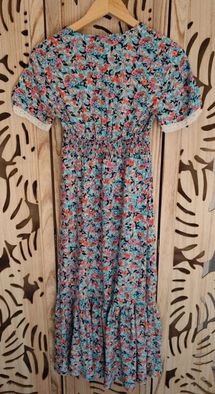 Robe mi longue imprimée fleurie - photo numéro 7