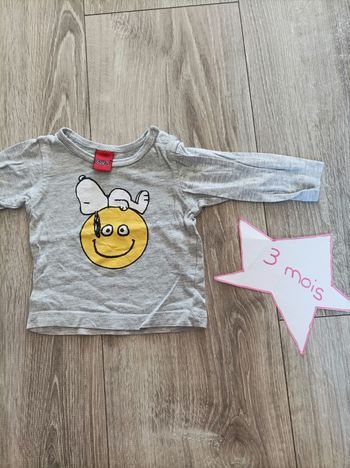Haut ml 3 mois Snoopy