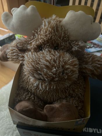 Peluche, bouillotte, élan