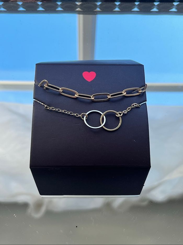 Duo bracelets fins dorés élégants accessoires été TBE ✨