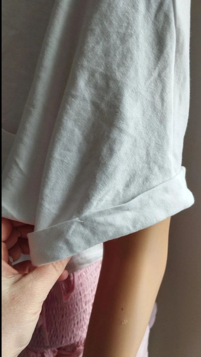 Tee shirt blanc court avec poche taille m Ardene Femme - photo numéro 8