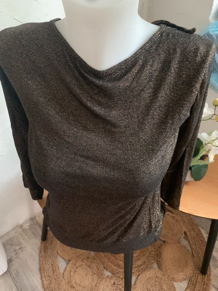 Pull Sister dos nus taille XS-S brillant doré - photo numéro 12