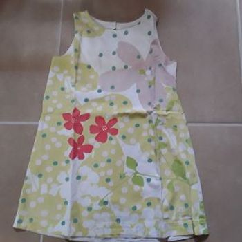Robe été blanc multicolore 4 ans VERTBAUDET TBE
