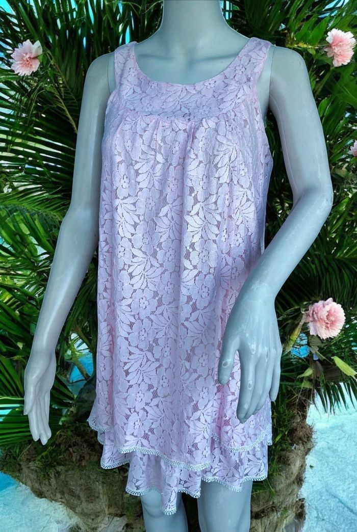 PATTY MOON - ROBE OU TUNIQUE FEMME BOHÈME CHIC DÉTAILS VOLANTS & GUIPURE M/L - photo numéro 2