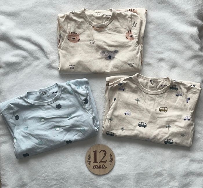 Lot 3 pyjama coton avec pied antidérapant