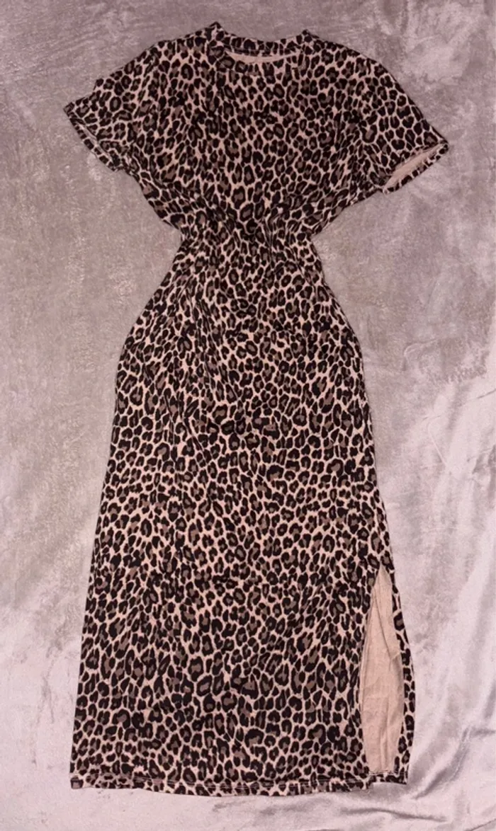 Robe longue léopard