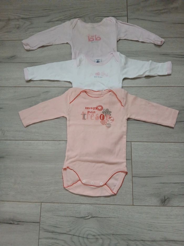 Lots bodies manches longues ~ Petit Bateau ~ 6mois (67cm)