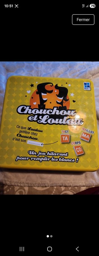 Jeu chouchou et loulou